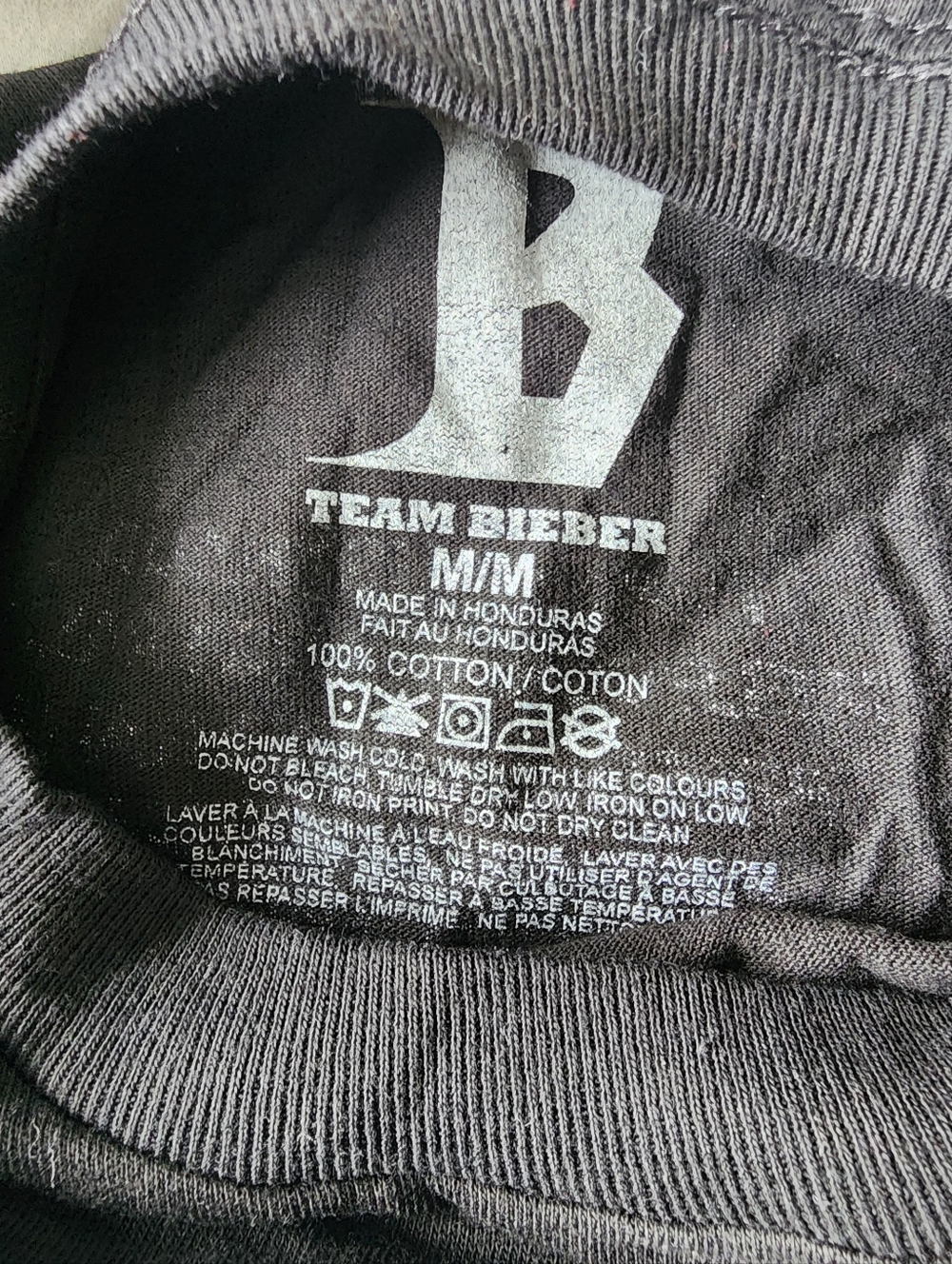 JUSTIN BIEBER STADIUM TOUR Black Cotton Crewneck Long Sleeved T - M/M